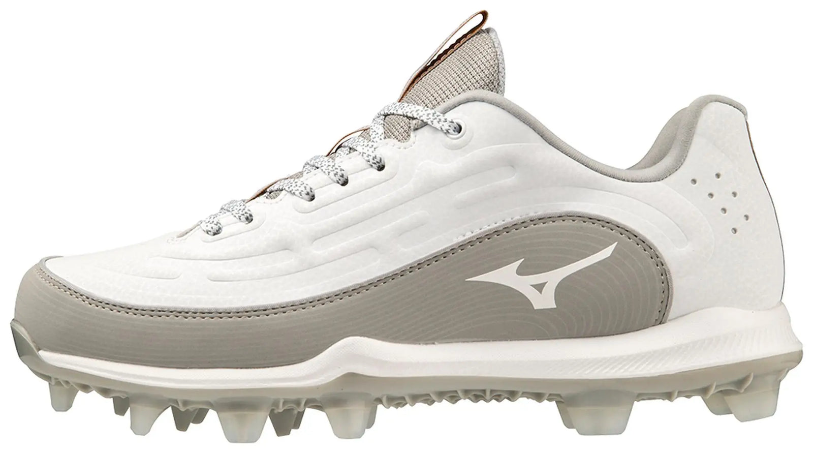 Mizuno 320687 Finch Elite 6 Softball Cleats - White Gray