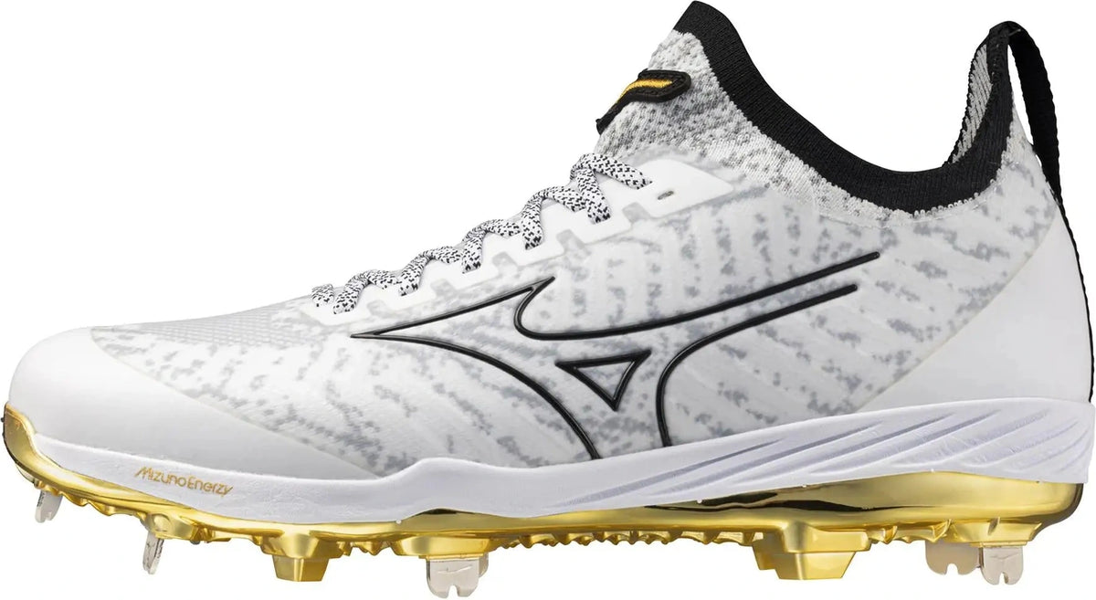 Mizuno 320694 Pro Kit 2 Metal Baseball Cleats - White Gold