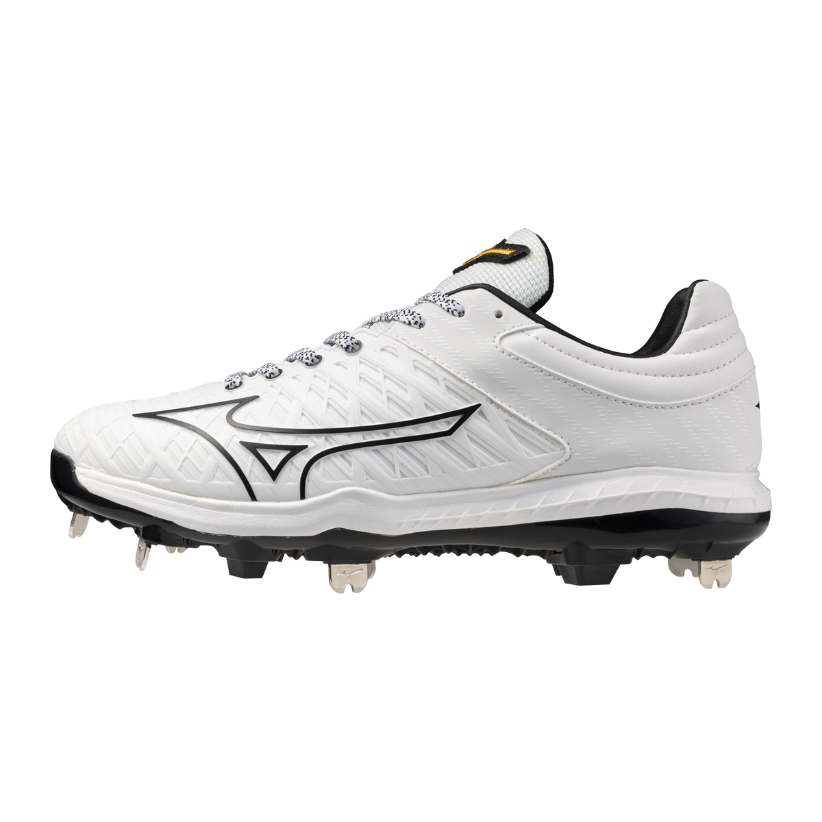 Mizuno 320698 Pro Fp Low Metal Fastpitch Cleat Spike - White Black - 10