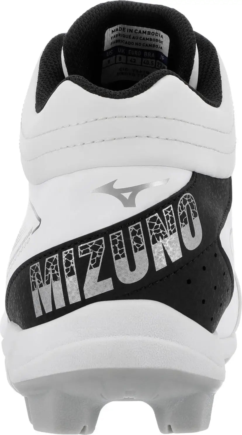 Mizuno 320706 Cushionrevo Diamond Mid Tpu Cleat Spike - White-black