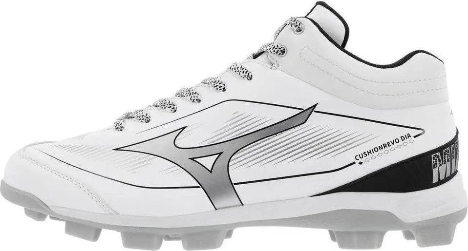 Mizuno 320706 Cushionrevo Diamond Mid Tpu Cleat Spike - White-black