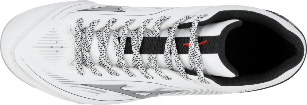 Mizuno 320706 Cushionrevo Diamond Mid Tpu Molded Cleat - White Black