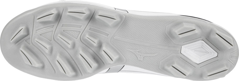 Mizuno 320706 Cushionrevo Diamond Mid Tpu Molded Cleat - White Black