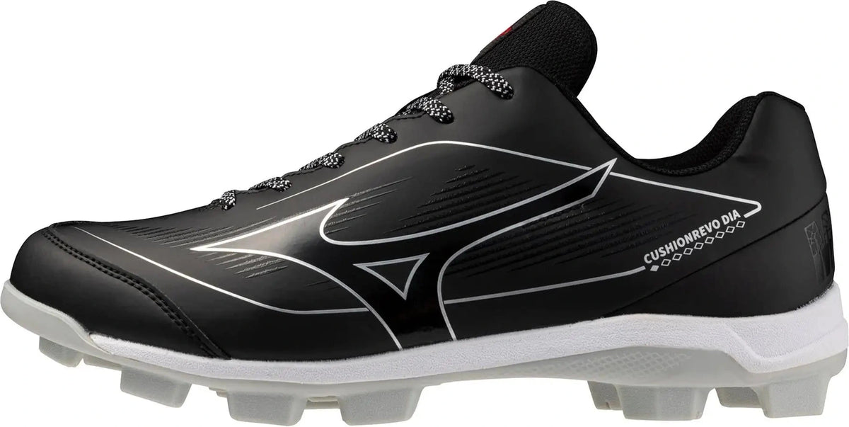 Mizuno 320707 Cushionrevo Diamond Tpu Molded Cleats - Black White