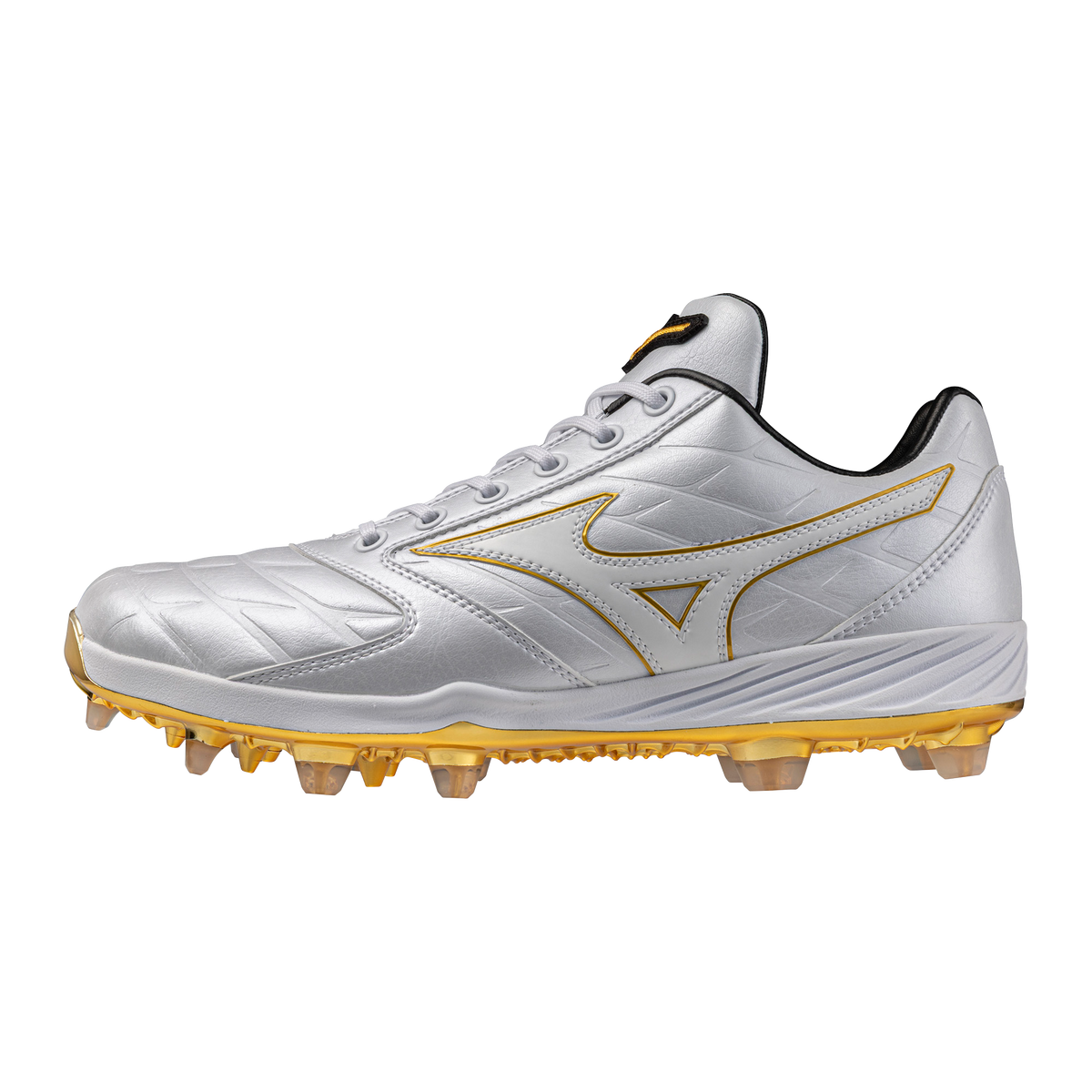 Mizuno 320716 Men’s Pro Cushionrevo Tpu Baseball Cleat - White Gold - 10