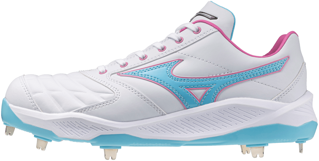 Mizuno 320720 Pro Select Fastpitch Metal Cleat - White Pink