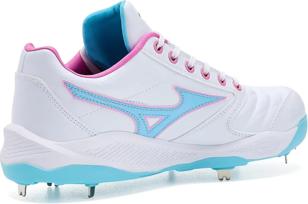 Mizuno 320720 Pro Select Fastpitch Metal Cleat - White Pink