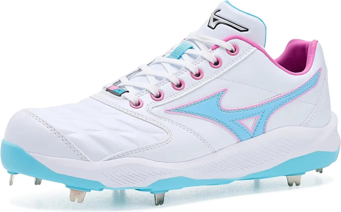 Mizuno 320720 Pro Select Fastpitch Metal Cleat - White Pink
