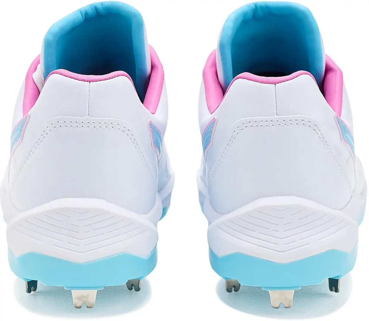 Mizuno 320720 Pro Select Fastpitch Metal Cleat - White Pink