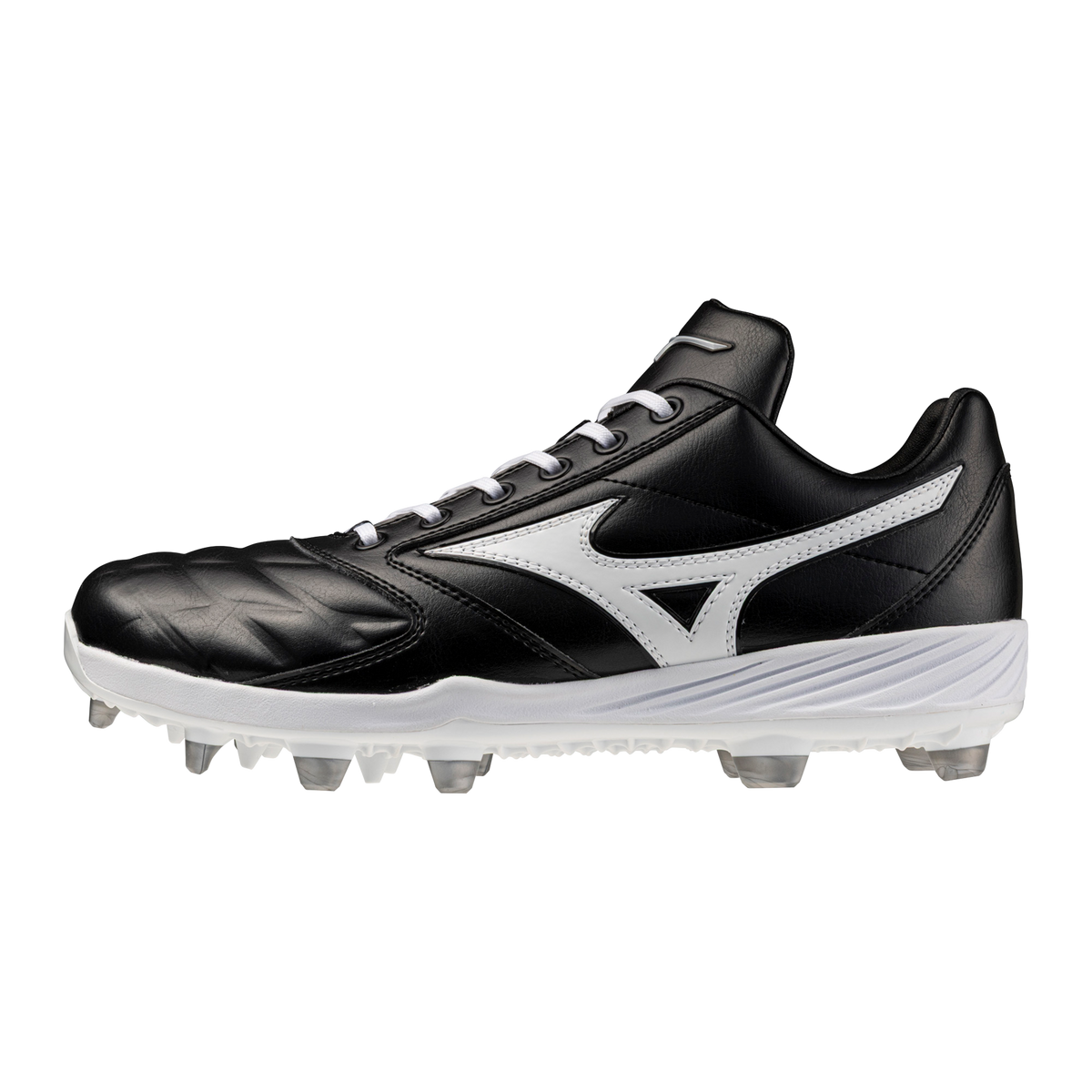 Mizuno 320722 Men’s Pro Select Tpu Baseball Cleat - Black White - 10