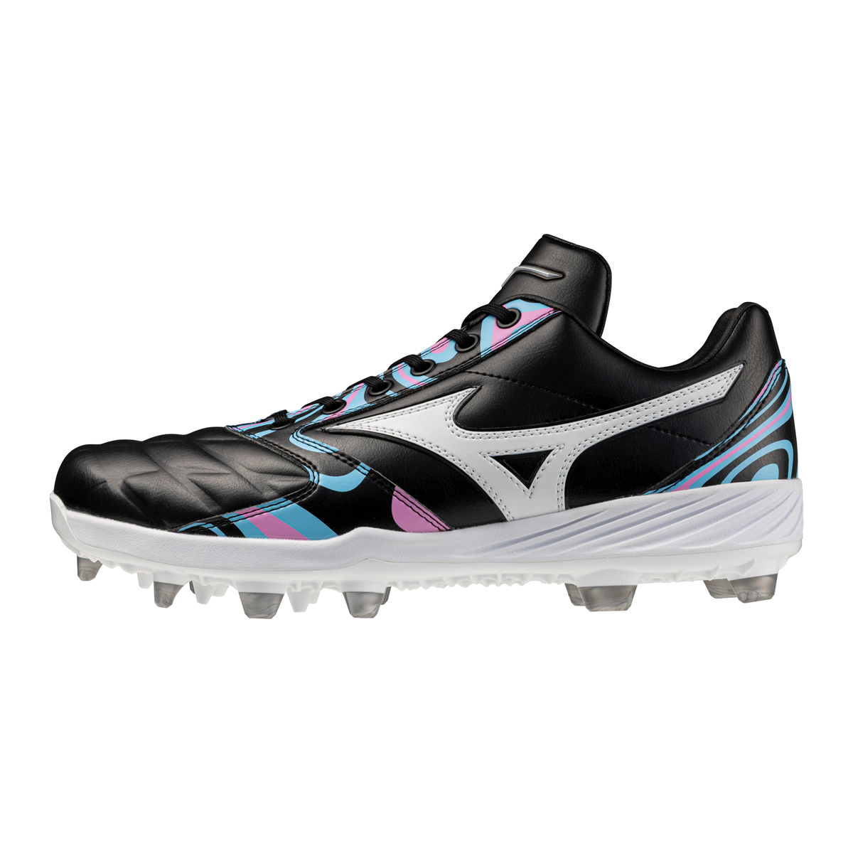Mizuno 320722 Men’s Pro Select Tpu Baseball Cleat - Pink-blue - 10
