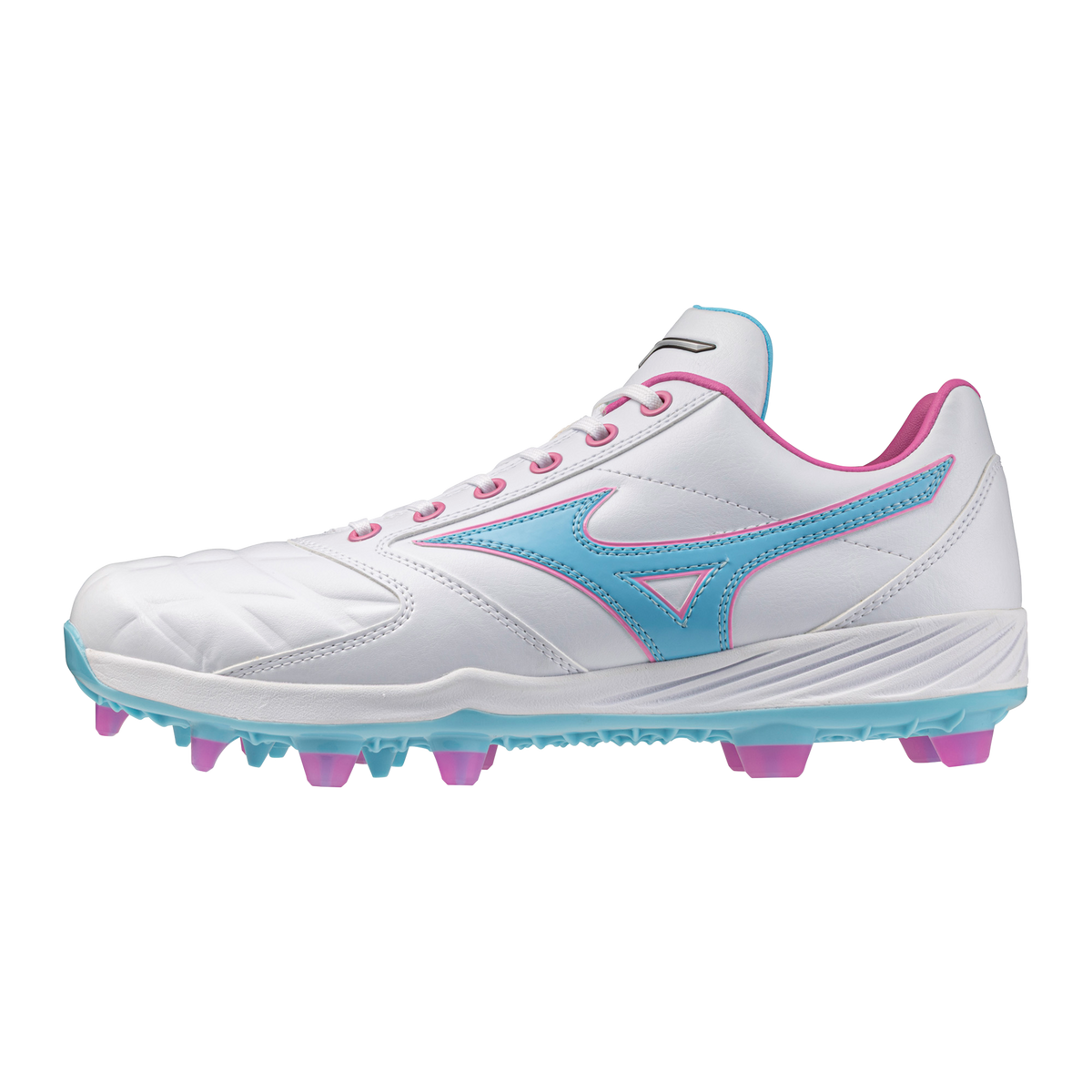 Mizuno 320722 Men’s Pro Select Tpu Baseball Cleat - White Pink - 10