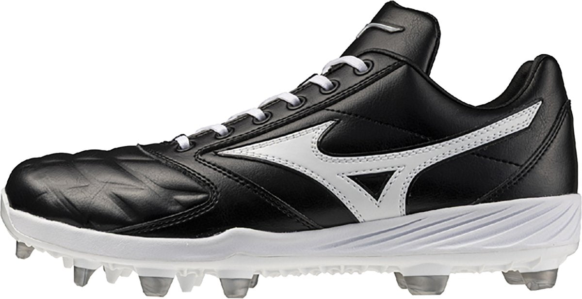 Mizuno 320722 Pro Select Tpu Molded Baseball Cleats - Black White