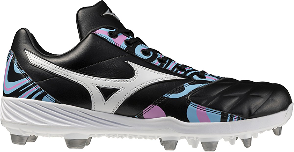 Mizuno 320722 Pro Select Tpu Molded Baseball Cleats - Bright Pink Blue