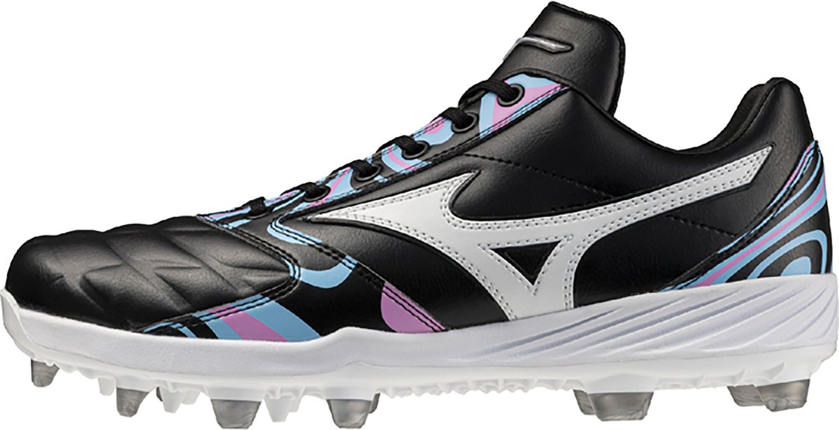 Mizuno 320722 Pro Select Tpu Molded Baseball Cleats - Bright Pink Blue