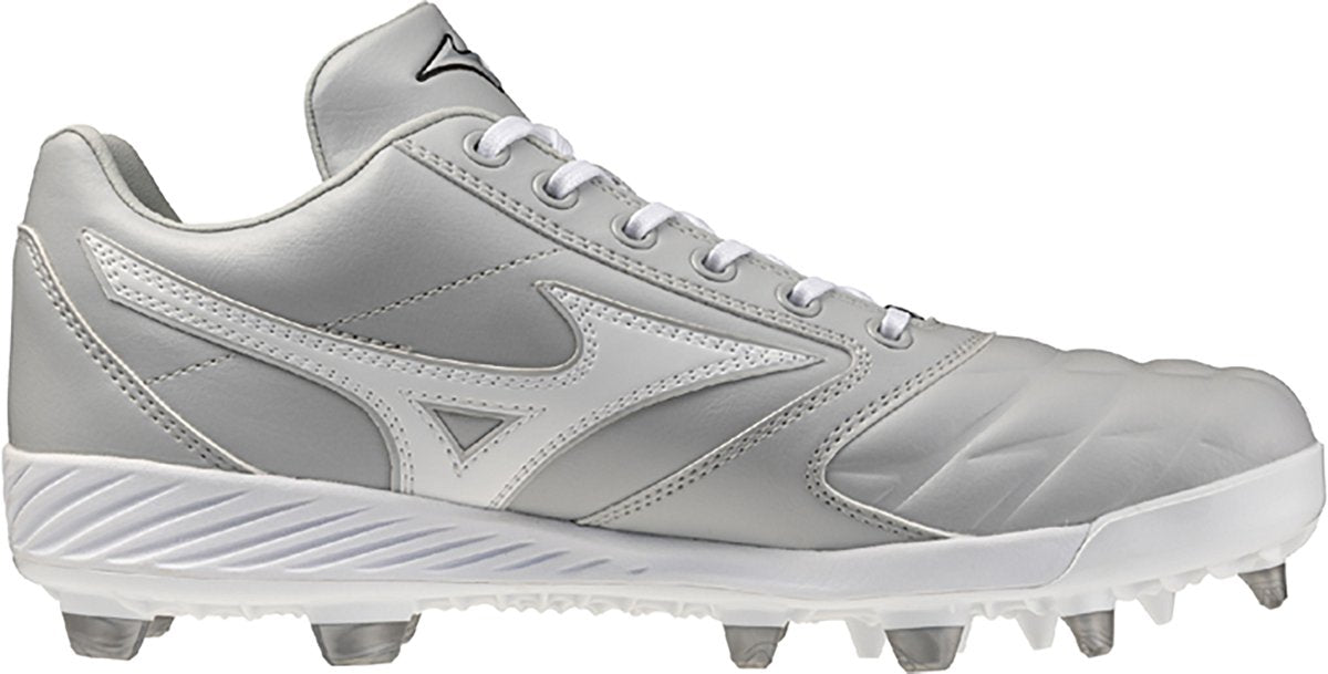 Mizuno 320722 Pro Select Tpu Molded Baseball Cleats - Gray White