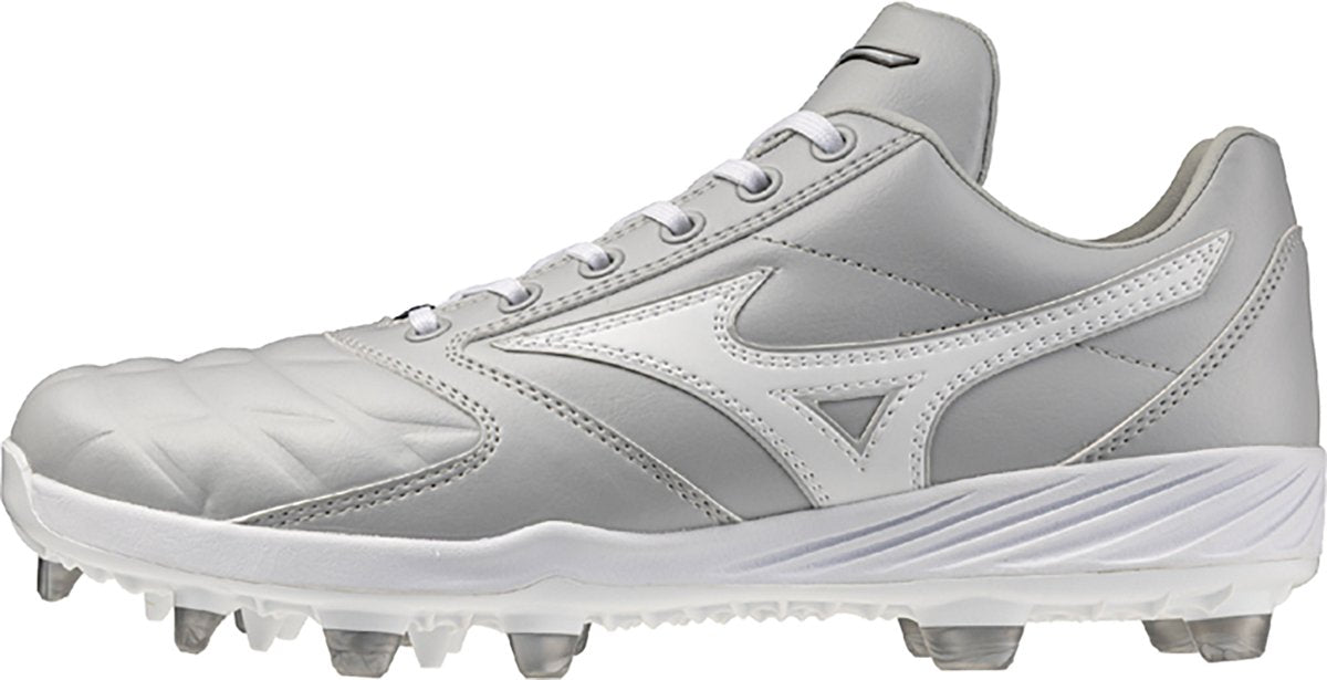Mizuno 320722 Pro Select Tpu Molded Baseball Cleats - Gray White