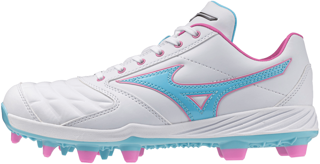Mizuno 320723 Pro Select Fastpitch Tpu Molded Cleat - White Pink