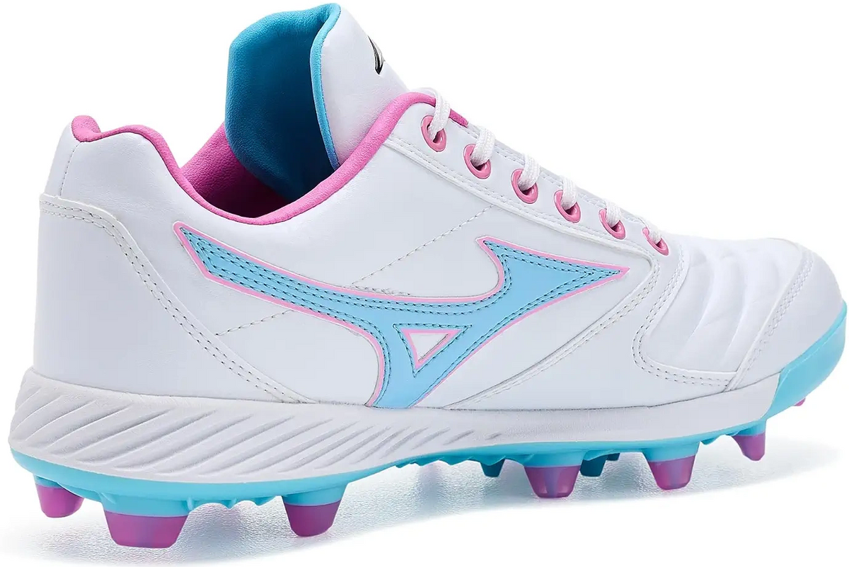 Mizuno 320723 Pro Select Fastpitch Tpu Molded Cleat - White Pink