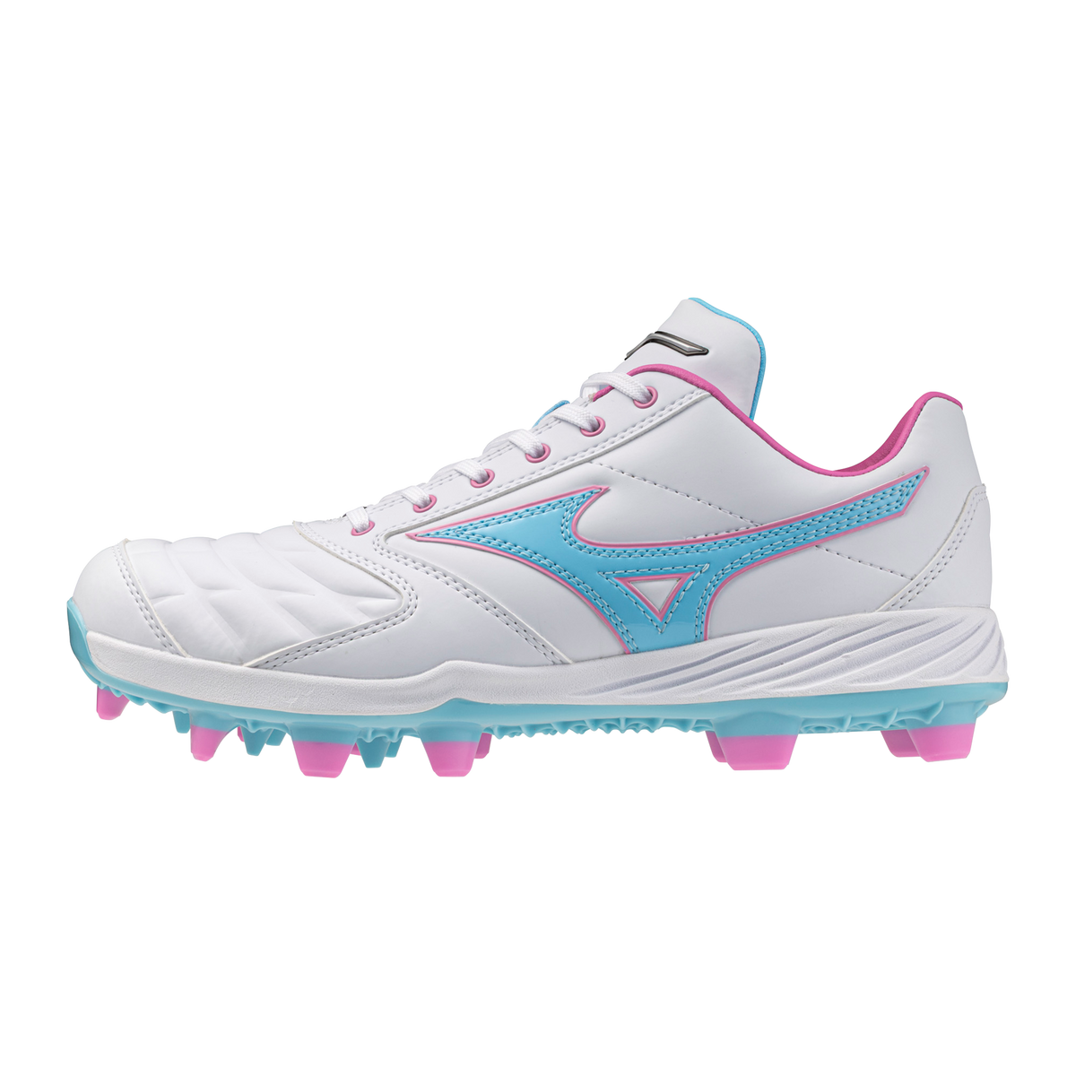 Mizuno 320723 Women’s Pro Select Fastpitch Tpu Softball Cleat - White Pink - 10