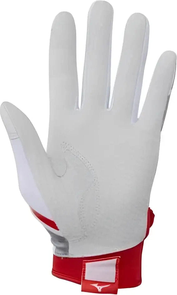 Mizuno 330391 F-257 Women’s Softball Batting Gloves - White Red