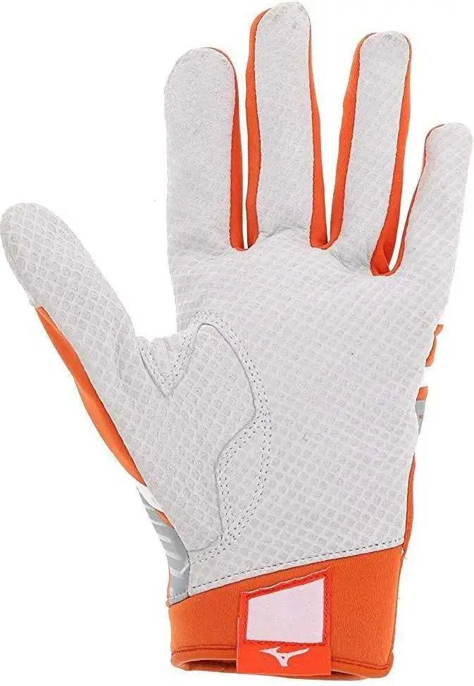 Mizuno 330396 B-303 Batting Gloves - Orange White