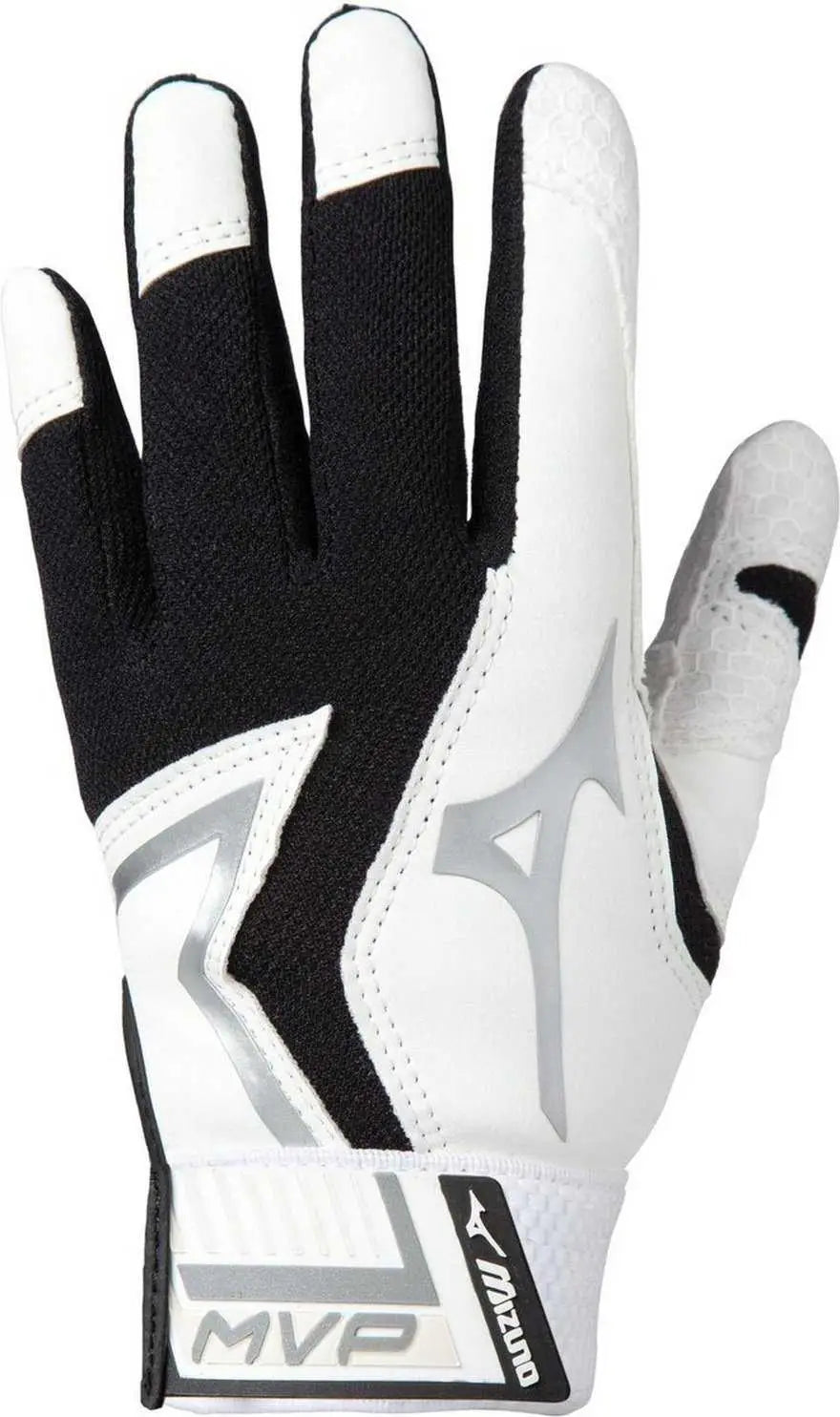 Mizuno 330411 Youth Tee Ball Mvp Batting Gloves - Black - T-ball Size