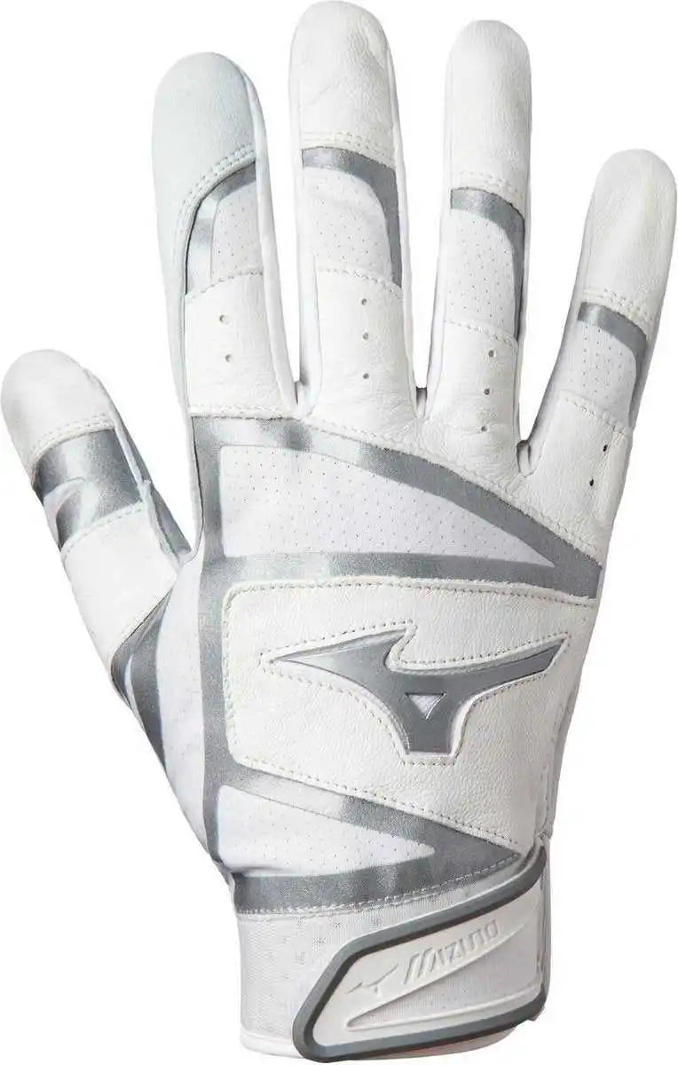 Mizuno 330416 B-303 Pro Adult Baseball Batting Glove - White