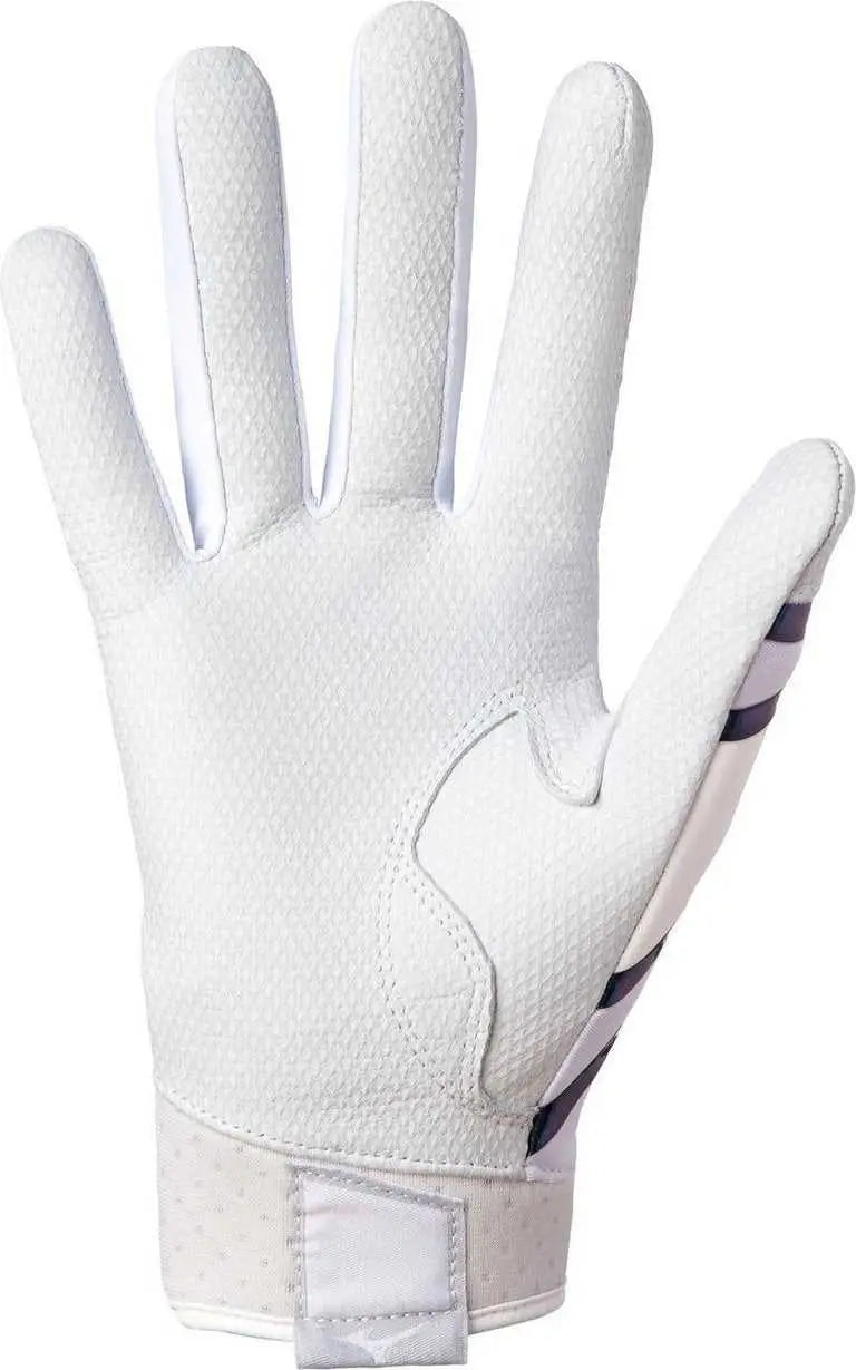 Mizuno 330419 F-257 Women’s Softball Batting Glove - White Iridescent