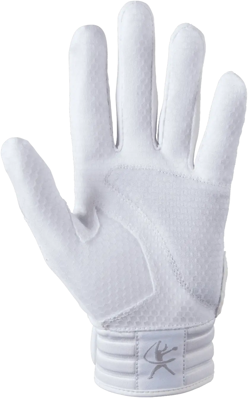 Mizuno 330427 Finch Women’s Softball Padded Batting Glove - White Gold