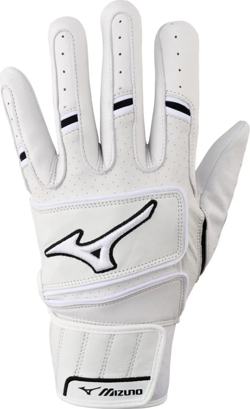 Mizuno 330440 Pro Select Adult Baseball Batting Glove - White