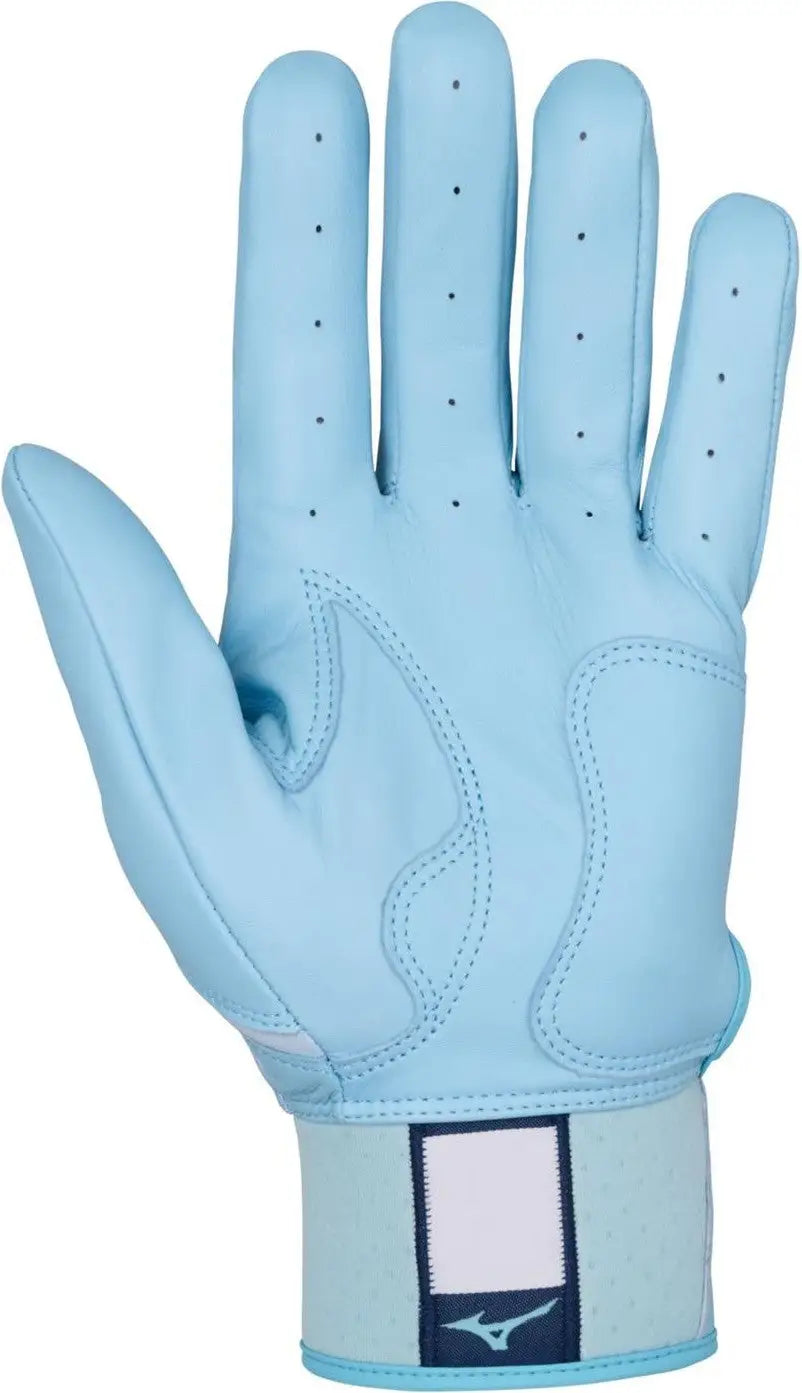 Mizuno 330442 Pro Select Youth Baseball Batting Glove - Light Blue