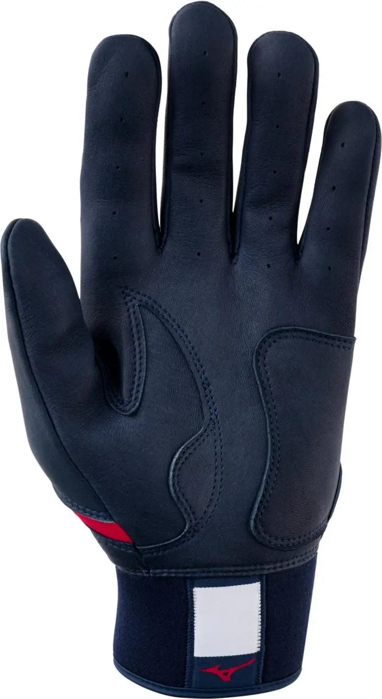 Mizuno 330442 Pro Select Youth Baseball Batting Glove - Navy-red