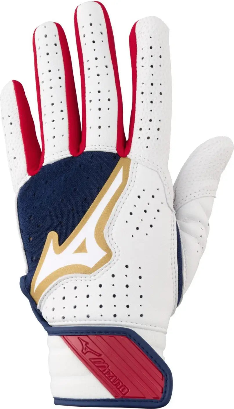 Mizuno 330443 Pro Select Fastpitch Women’s Softball Batting Glove - Navy-red