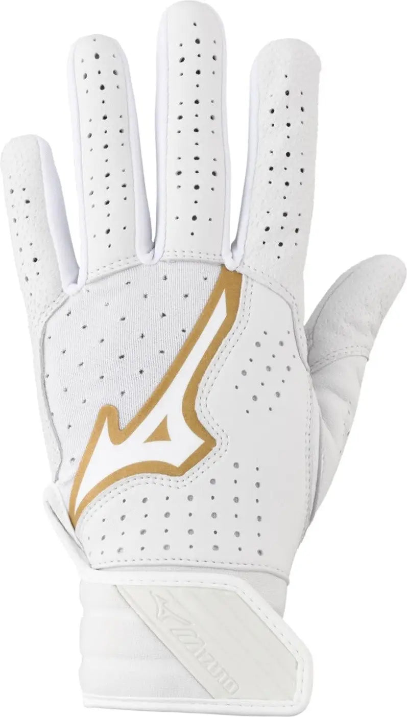 Mizuno 330443 Pro Select Fastpitch Women’s Softball Batting Glove - White