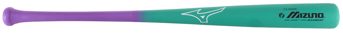 Mizuno 340464 Mzb 271 Bamboo Classic Wood Baseball Bat - Teal-purple