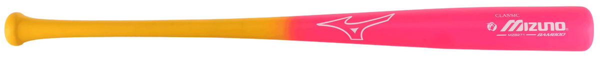 Mizuno 340466 Mzb 62 Bamboo Classic Wood Baseball Bat - Pnk Tetra-frtun Yllw