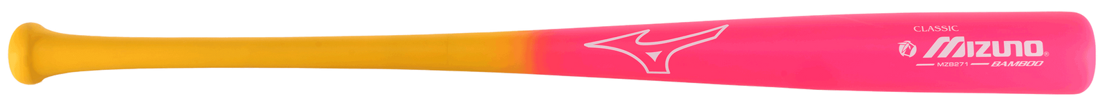 Mizuno 340466 Mzb 62 Bamboo Classic Wood Baseball Bat - Pnk Tetra-frtun Yllw