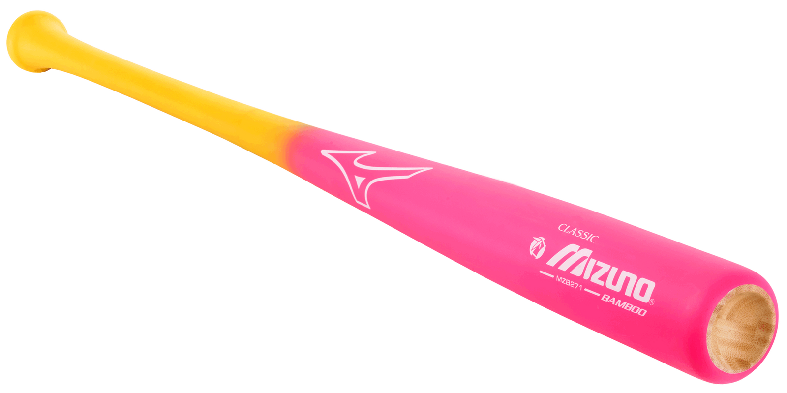 Mizuno 340466 Mzb 62 Bamboo Classic Wood Baseball Bat - Pnk Tetra-frtun Yllw