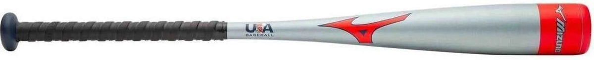 Mizuno 340568 B21-pwr Alloy - Big Barrel Youth Usa Baseball Bat (-10) - Gray Red