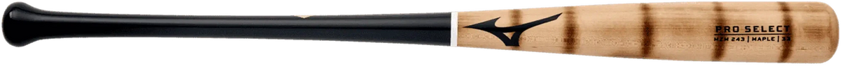 Mizuno 340633 Pro Select Mzm 243 Maple Wood Baseball Bat - Natural Black