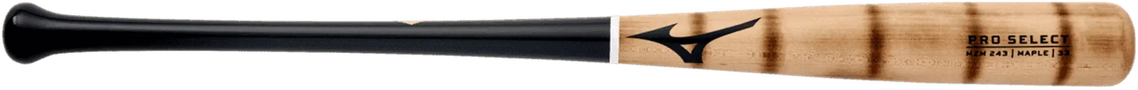 Mizuno 340633 Pro Select Mzm 243 Maple Wood Baseball Bat - Natural Black