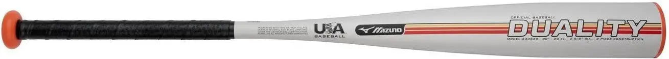 Mizuno 340639 Duality Hybrid - Big Barrel Youth Usa Approved Bat (-10) - Gray-red