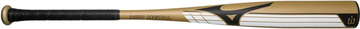 Mizuno 340684 Hot Metal - Bbcor Baseball Bat (-3) - Gold-black