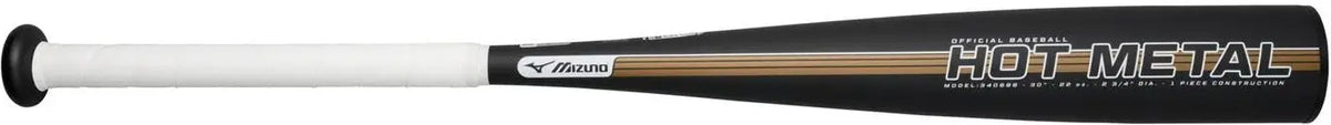 Mizuno 340686 Hot Metal - Big Barrel Youth Usssa Baseball Bat (-10) - Black-gold