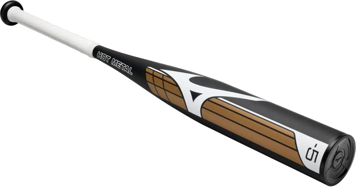 Mizuno 340687 Hot Metal - Big Barrel Youth Usa Approved Bat (-5) - Black-gold