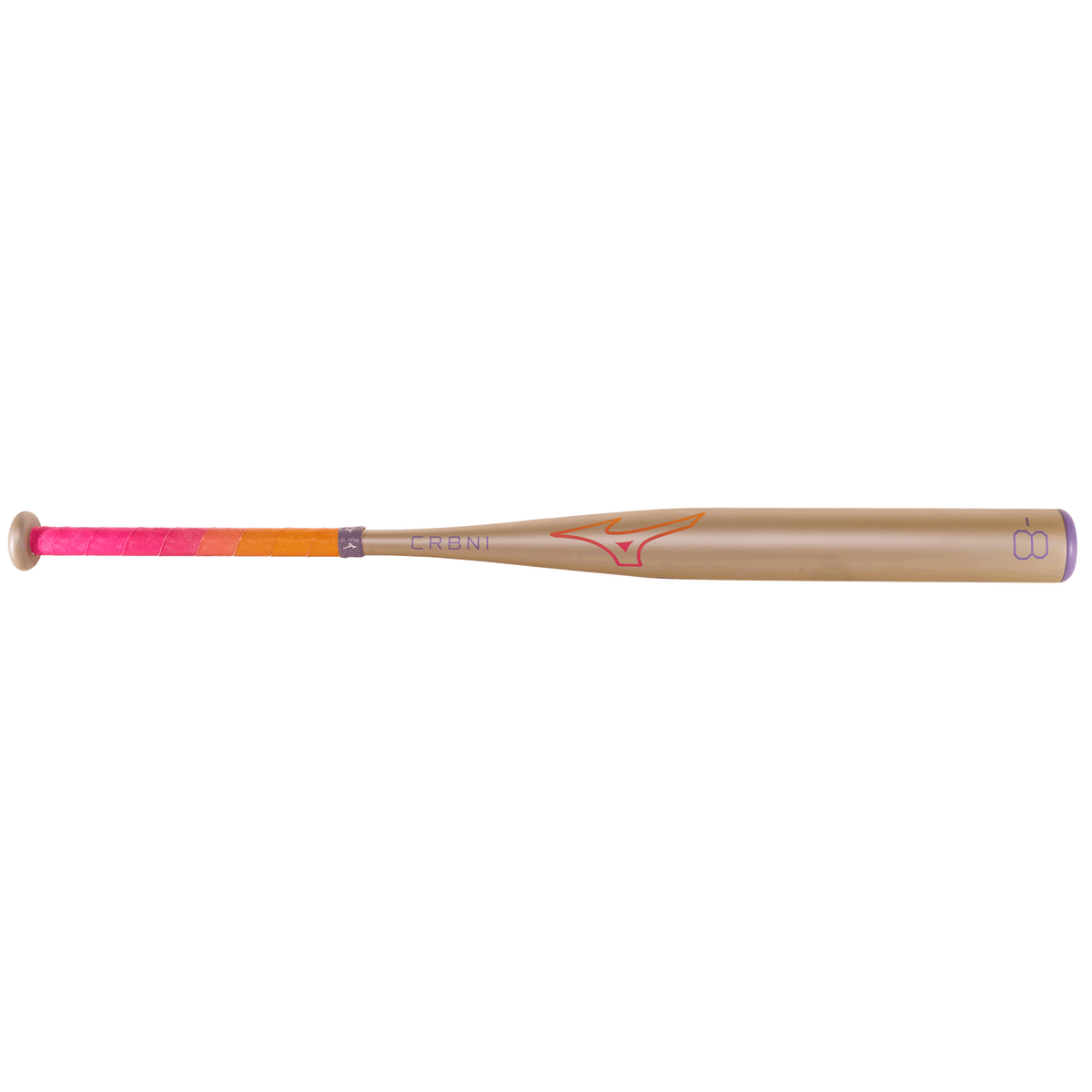 Mizuno 340703 Crbn1 (-8) Fastpitch Softball Bat - White Pink - 33’’ - 25.0 Oz