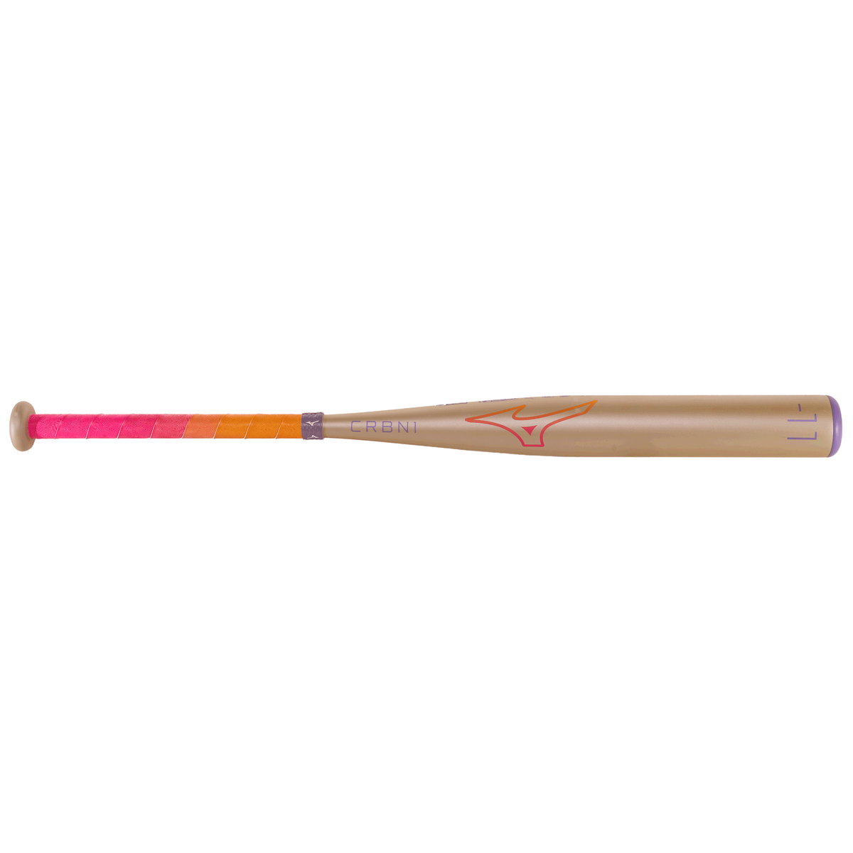 Mizuno 340704 Crbn1 (-10) Fastpitch Softball Bat - White Pink - 28’’ - 18.0 Oz