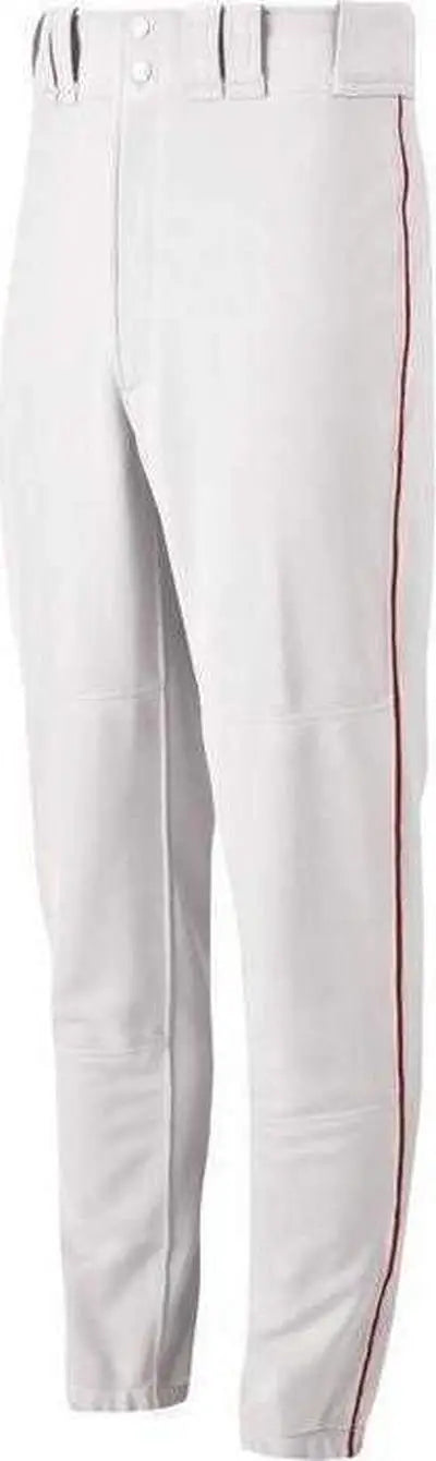 Mizuno 350149 Youth Select Piped Pant - White-red