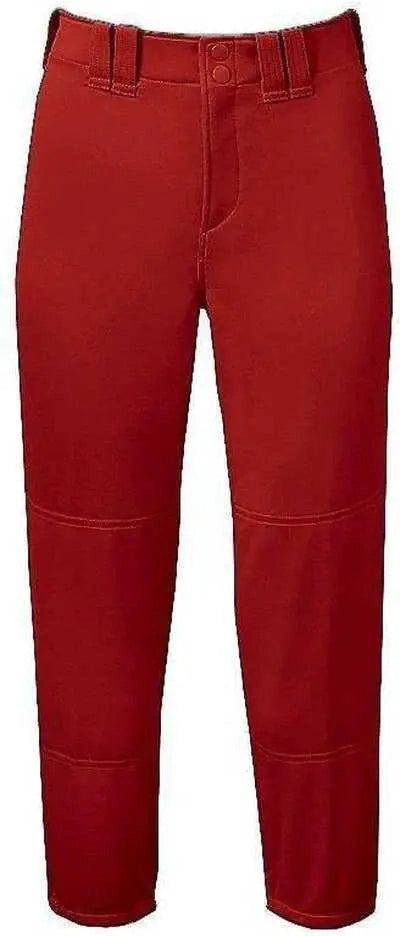 Mizuno 350150 Select Belted Low Rise Fastpitch Pant - Red